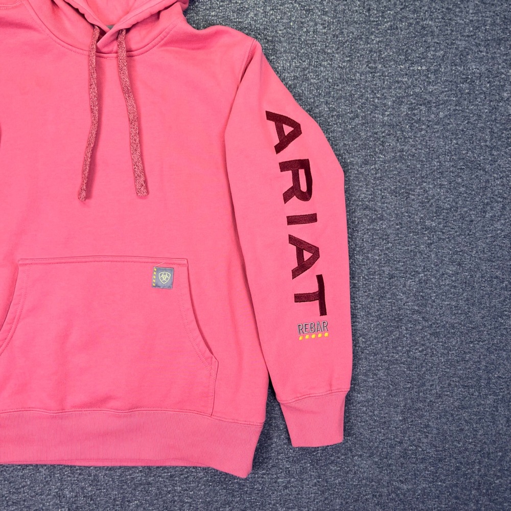 Ariat Rebar Graphic Hoodie Women Medium Pink Workwear Outdoor 10052722 - Picture 10 of 16